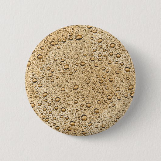 Goudwaterdruppels Ronde Button 5,7 Cm (Voorkant)