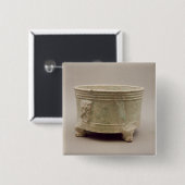 Goudwaterkruid Vierkante Button 5,1 Cm (Voorkant /achterkant)