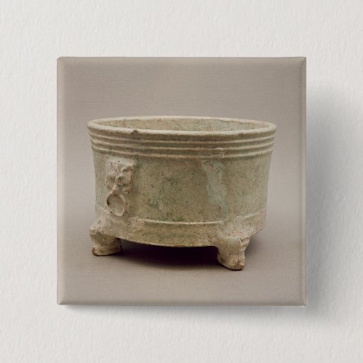 Goudwaterkruid Vierkante Button 5,1 Cm (Voorkant)