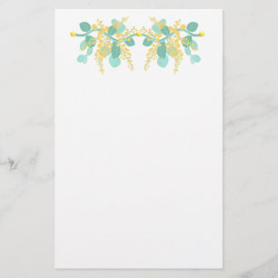 Goudwatersbloesbenodigdheden Briefpapier