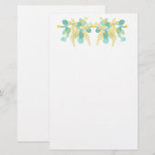 Goudwatersbloesbenodigdheden Briefpapier (Voorkant / Achterkant)