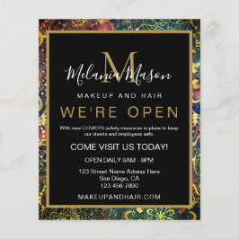 Goudwaterverf nebula mandala flyer