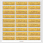 goudweddenschappen Adresetiketten Sticker (Vel)