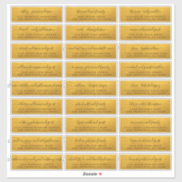  goudweddenschappen Adresetiketten Sticker