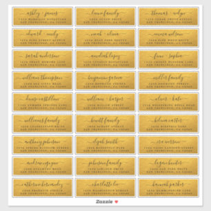  goudweddenschappen Adresetiketten Sticker