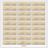  goudweddenschappen Adresetiketten Sticker (Vel)