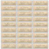  goudweddenschappen Adresetiketten Sticker (Voorkant)