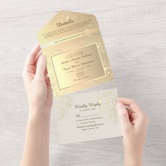  goudweddenschappen all in one uitnodiging (Afscheurbaar)
