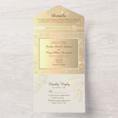 goudweddenschappen all in one uitnodiging (Binnen)