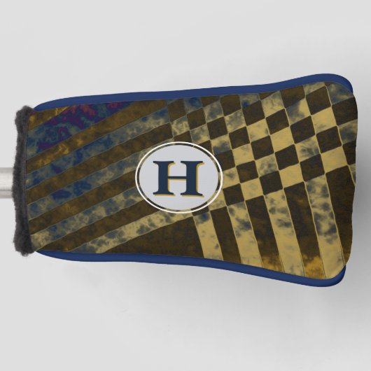 Goudweefselmonogram Golfheadcover (Voorkant)