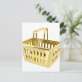 Goudwinkelmandje Briefkaart (Staand voorkant)