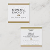 Goudwitte arend, minimale tabakssoorten vierkante visitekaartje (Voorkant / Achterkant)