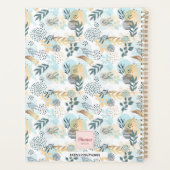 Goudwitte blauwgroen loof planner (Achterkant)