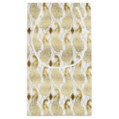 Goudwitte decopatroonpauze wijndoos klein cadeauzakje (Achterkant)