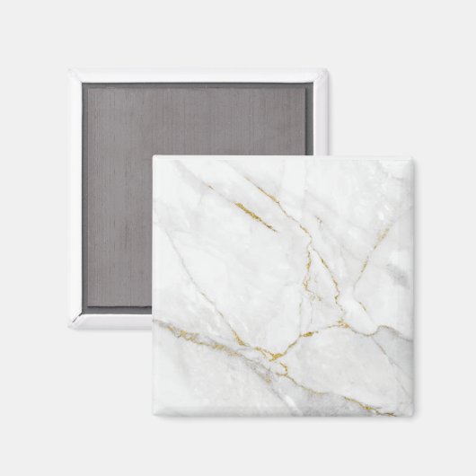 Goudwitte marmer magneet (Voorkant / Achterkant)