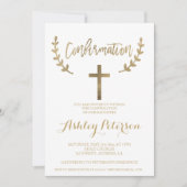 Goudwitte oogelegante typografie kaart (Voorkant)