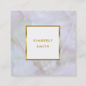 Goudwitte steengroeven, edelsteen professioneel vierkante visitekaartje (Voorkant)