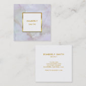 Goudwitte steengroeven, edelsteen professioneel vierkante visitekaartje (Voorkant / Achterkant)