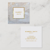 Goudwitte steengroeven, edelsteen professioneel vierkante visitekaartje (Voorkant / Achterkant)