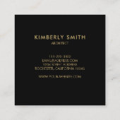 Goudwitte steengroeven, edelsteen professioneel vierkante visitekaartje (Achterkant)