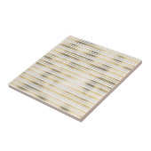 Goudwitte streep geometrisch patroon grijpfolie tegeltje (Zijkant)