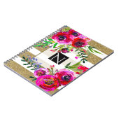 Goudwitte strepen Vet glam Notitieboek (Linkerzijde)