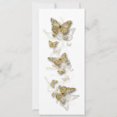 Goudwitte verloving trouwdag kaart (Voorkant)