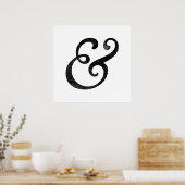 Goudy Old Style Italic Letterpress Black Poster (Keuken)