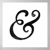 Goudy Old Style Italic Letterpress Black Poster (Voorkant)