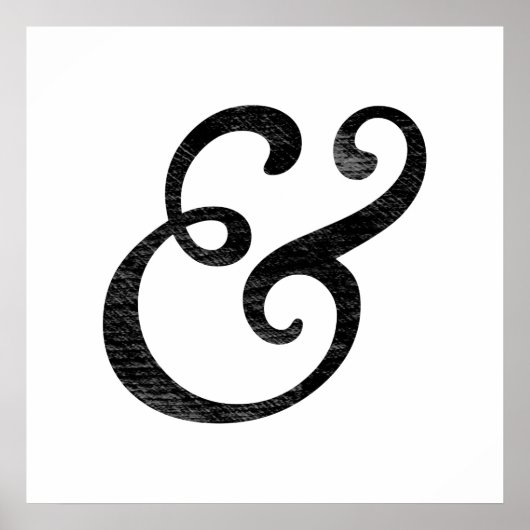 Goudy Old Style Italic Letterpress Black Poster (Voorkant)