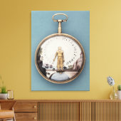 Goudzakhorloge met bras-en-l-air canvas afdruk (Insitu (Woonkamer))