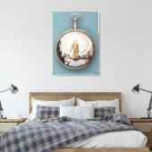 Goudzakhorloge met bras-en-l-air canvas afdruk (Insitu (Slaapkamer))