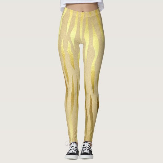 Goudzebrakleding leggings (Voorkant)