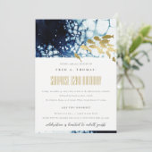 Goudzeemacht onderzeese vis elke zondag uitnodigen bedankkaart (Staand voorkant)