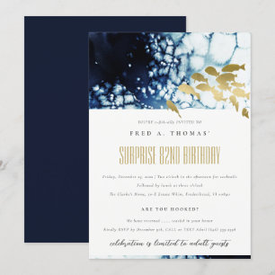 Goudzeemacht onderzeese vis elke zondag uitnodigen bedankkaart