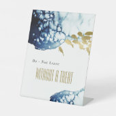 Goudzeemacht onderzeese vis zonder behandeling reclamebord met voetstuk (Voorkant)