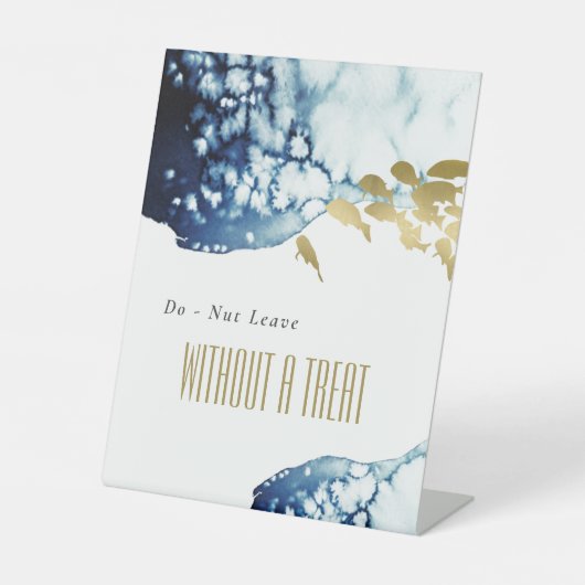 Goudzeemacht onderzeese vis zonder behandeling reclamebord met voetstuk (Voorkant)