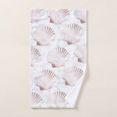 Goudzeemanspatroon van meisjes en witte marmer bad handdoek (Handdoek)