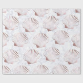 Goudzeemanspatroon van meisjes en witte marmer cadeaupapier (Vlak)