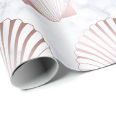 Goudzeemanspatroon van meisjes en witte marmer cadeaupapier (Rol Hoek)