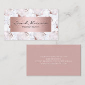 Goudzeemanspatroon van meisjes en witte marmer visitekaartje (Voorkant / Achterkant)