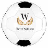 Goudzege laurel met monogram voetbal (Voorkant)