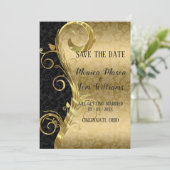 goudzeugen en dampen save the date (Staand voorkant)