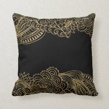 Goudzijde op zwart of in kleur Sierkussen