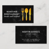 goudzilver | culinair restaurant visitekaartje (Voorkant / Achterkant)