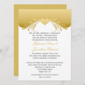 goudzirlen Hart Post Wedding Kaart (Voorkant / Achterkant)