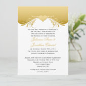 goudzirlen Hart Post Wedding Kaart (Staand voorkant)