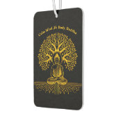 Goudzoekende Boeddha omringd door ingewikkelde bla Luchtverfrisser (Links)