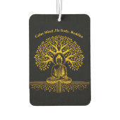 Goudzoekende Boeddha omringd door ingewikkelde bla Luchtverfrisser (Achterkant)