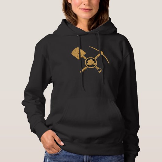 Goudzoeker  Goudmijnwerker Schatjager Hoodie (Voorkant)
